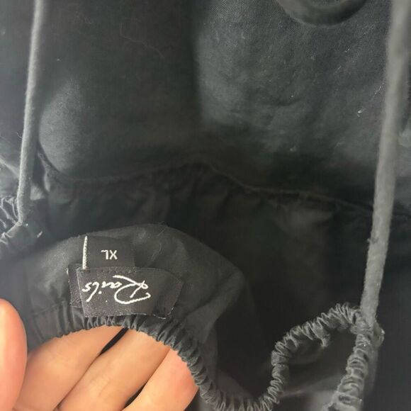 Rails Black Leni Open Back with Tie Midi Dress Cotton/Lyocell Women's XL - Picture 8 of 9